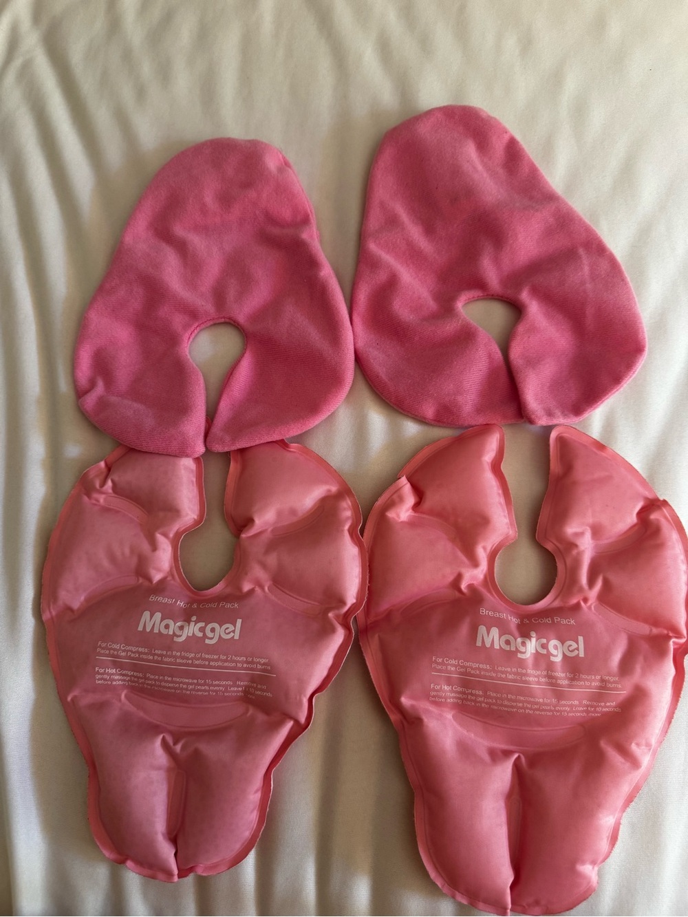Magic Pink Breast Gel Therapy Packs with Fabric Covers
